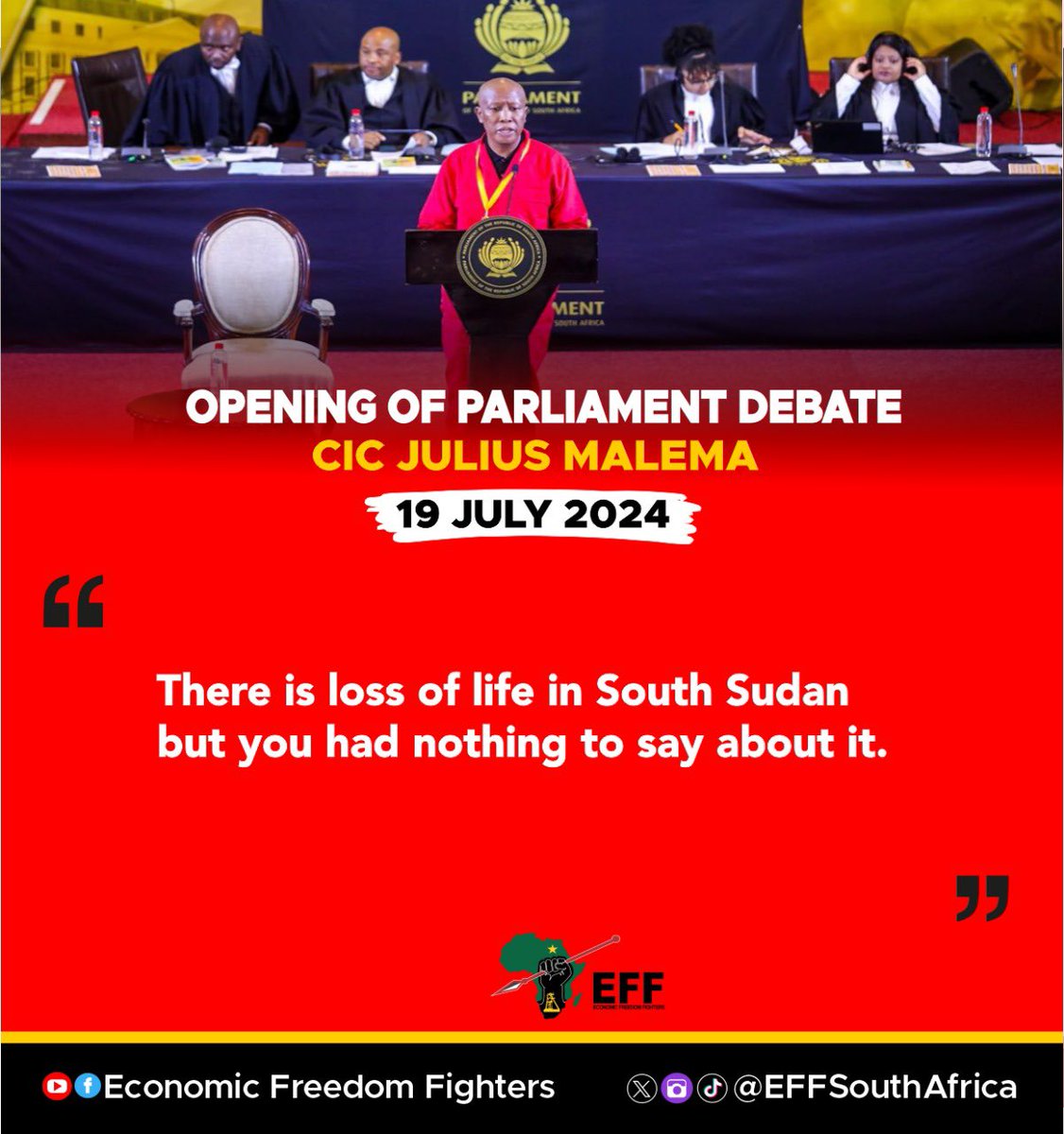 EFFSouthAfrica's tweet photo. #CICDebates
#EFFinParliament https://t.co/D3jIKYiS9j