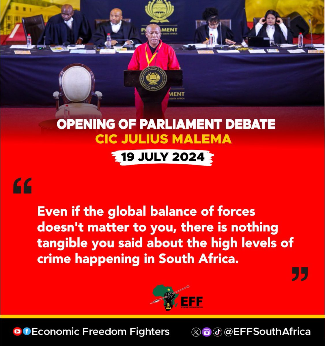 EFFSouthAfrica's tweet photo. #CICDebates
#EFFinParliament https://t.co/D3jIKYiS9j