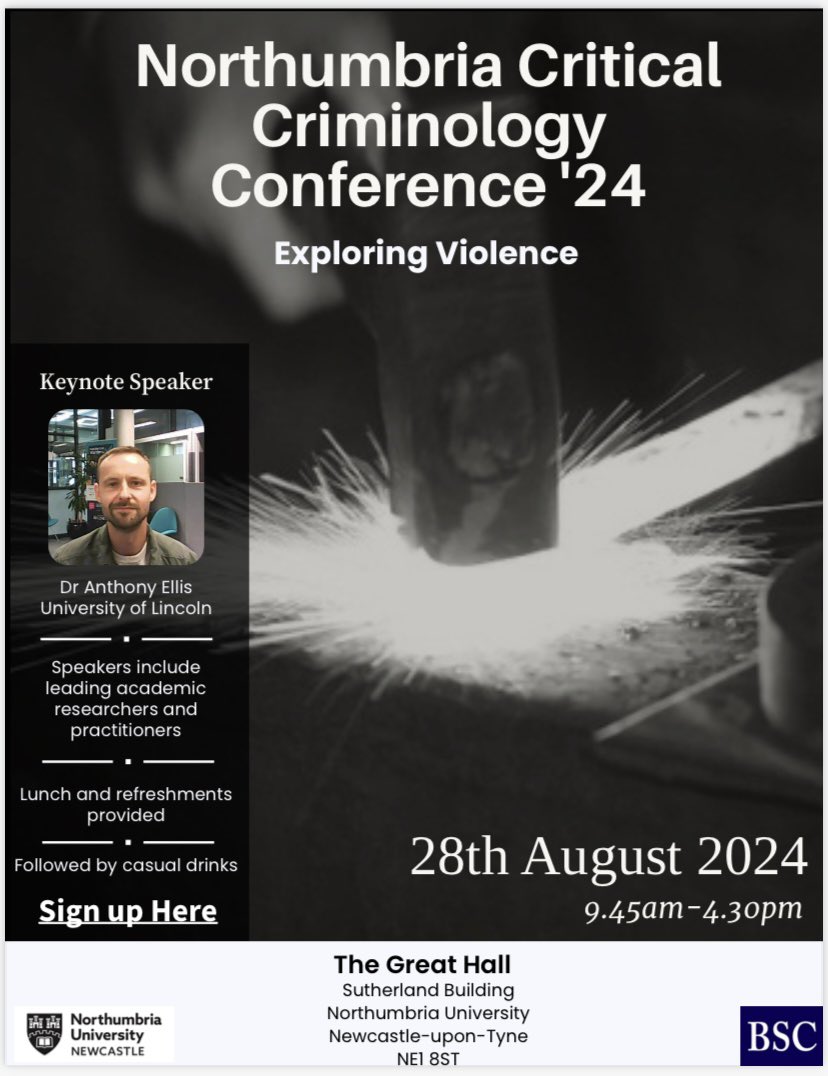 Nick Gibbs (@nickrgibbs1) on Twitter photo Delighted to share this *free* conference that Dr Mark Bushell and I have organised for the Crime, Harm, and Ethics conference this year. We have a wonderful interdisciplinary range of speakers lined up, together with a keynote by <a href="/DrAnthonyEllis1/">Dr Anthony Ellis</a>! Delighted to share this *free* conference that Dr Mark Bushell and I have organised for the Crime, Harm, and Ethics conference this year. We have a wonderful interdisciplinary range of speakers lined up, together with a keynote by <a href="/DrAnthonyEllis1/">Dr Anthony Ellis</a>!