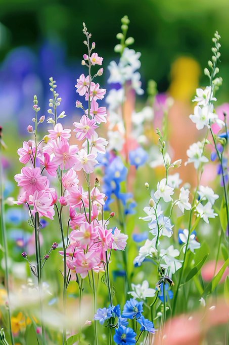 あるのどかな午後、そよ風に吹かれて、一株の小さな花が草の間にひっそりと咲いていました。💕