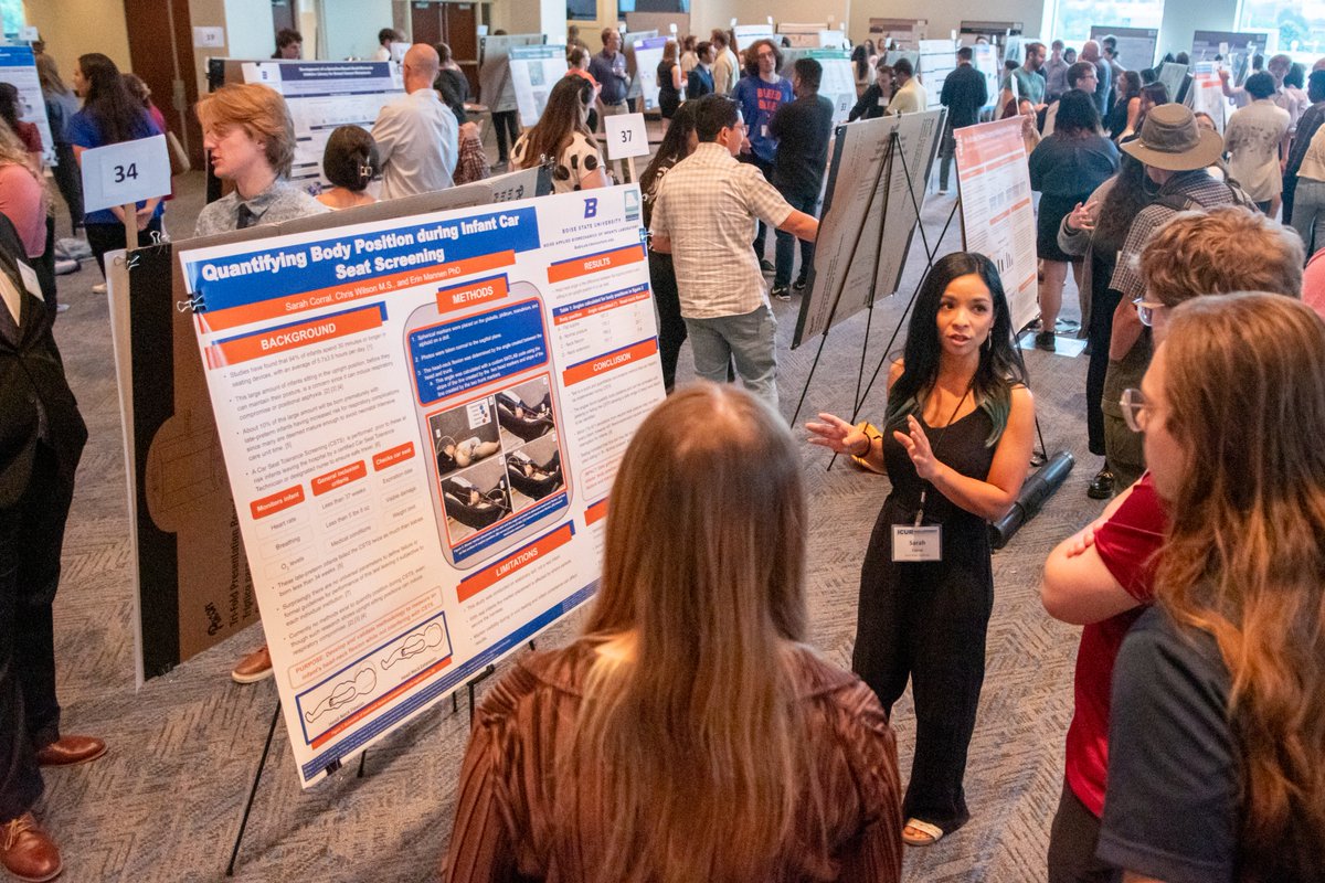 BoiseState's tweet photo. This week, @BoiseStateIFITS and @BoiseStateOUR hosted the annual Idaho Conference on Undergraduate Research (ICUR) featuring nearly 200 student researchers from Idaho colleges and universities discussing cutting edge research topics in all disciplines happening across the state. https://t.co/PyY6mhP8ih