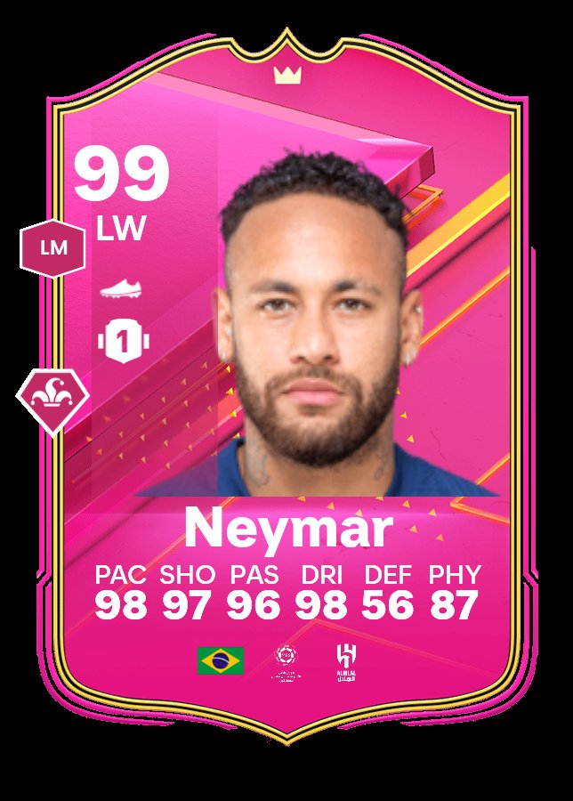 eafc24leakers's tweet photo. 🚨 Neymar 🇧🇷 FUTTIES is set to arrive today! 99 rating 👀

Thoughts? https://t.co/wQsQ6JAK9c
