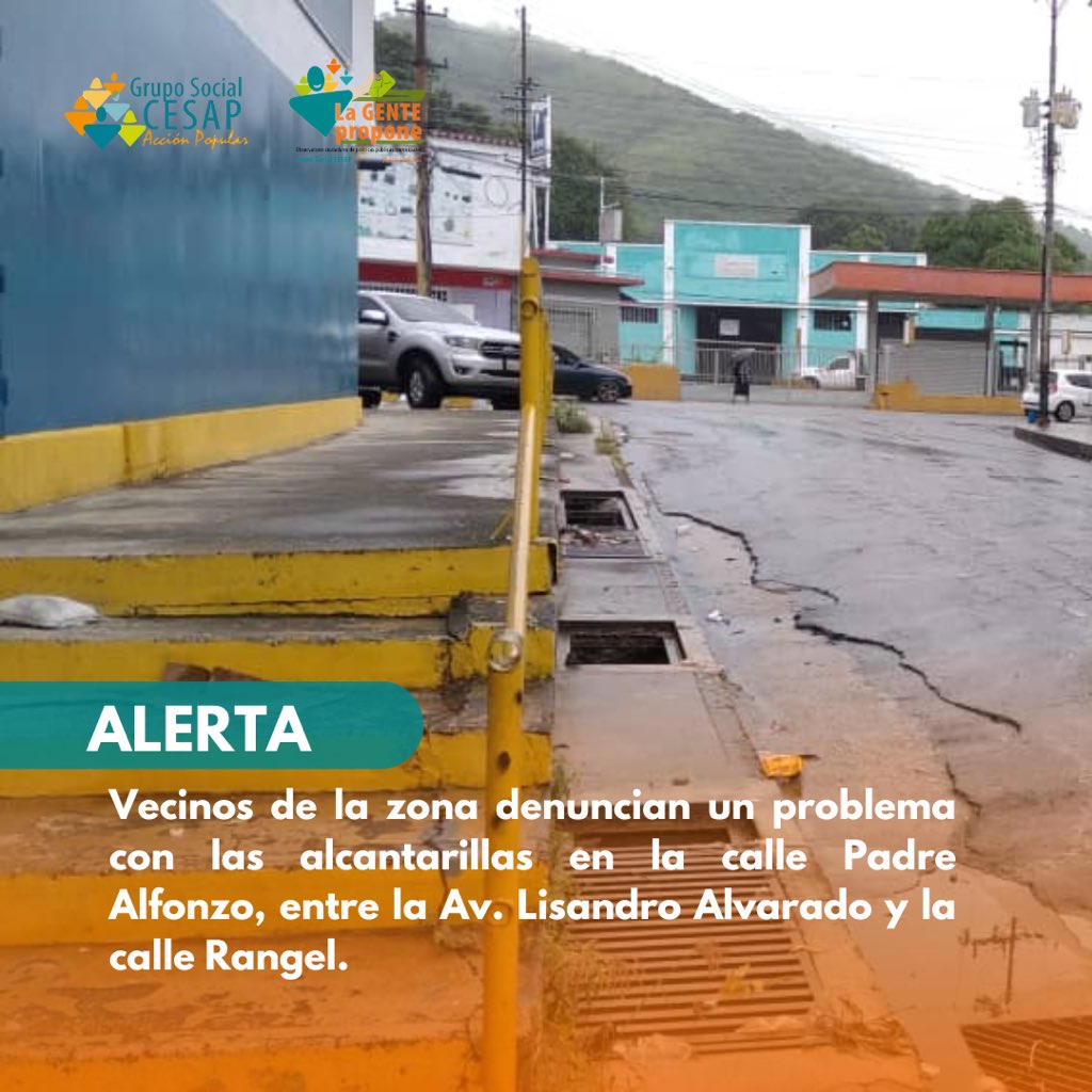 #ALERTA |Vecinos de la zona denuncian problemas con las alcantarillas de la calle Padre Alfonzo entre Av. Lisandro Alvarado y calle Rangel. 
Recordemos que esta es una zona altamente transitada por vehículos y peatones @alc_valencia 

#lagentepropone #denuncia #reporte #problemas
