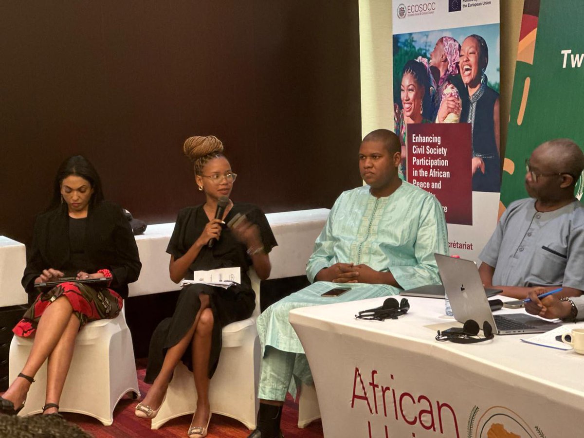 Our Charter Project Africa grantee Catherine Kimambo, Executive Director of African Child Projects, moderating the session on strengthening Regional Citizen's Dialogue Programme for preventing &amp; responding to unconstitutional changes of governments in West Africa.
#CharterAfrica