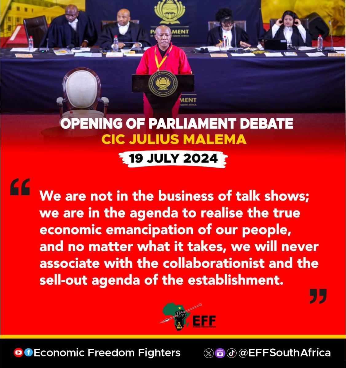 EFFSouthAfrica's tweet photo. #CICDebates
#EFFinParliament https://t.co/zaKW3gHUkA