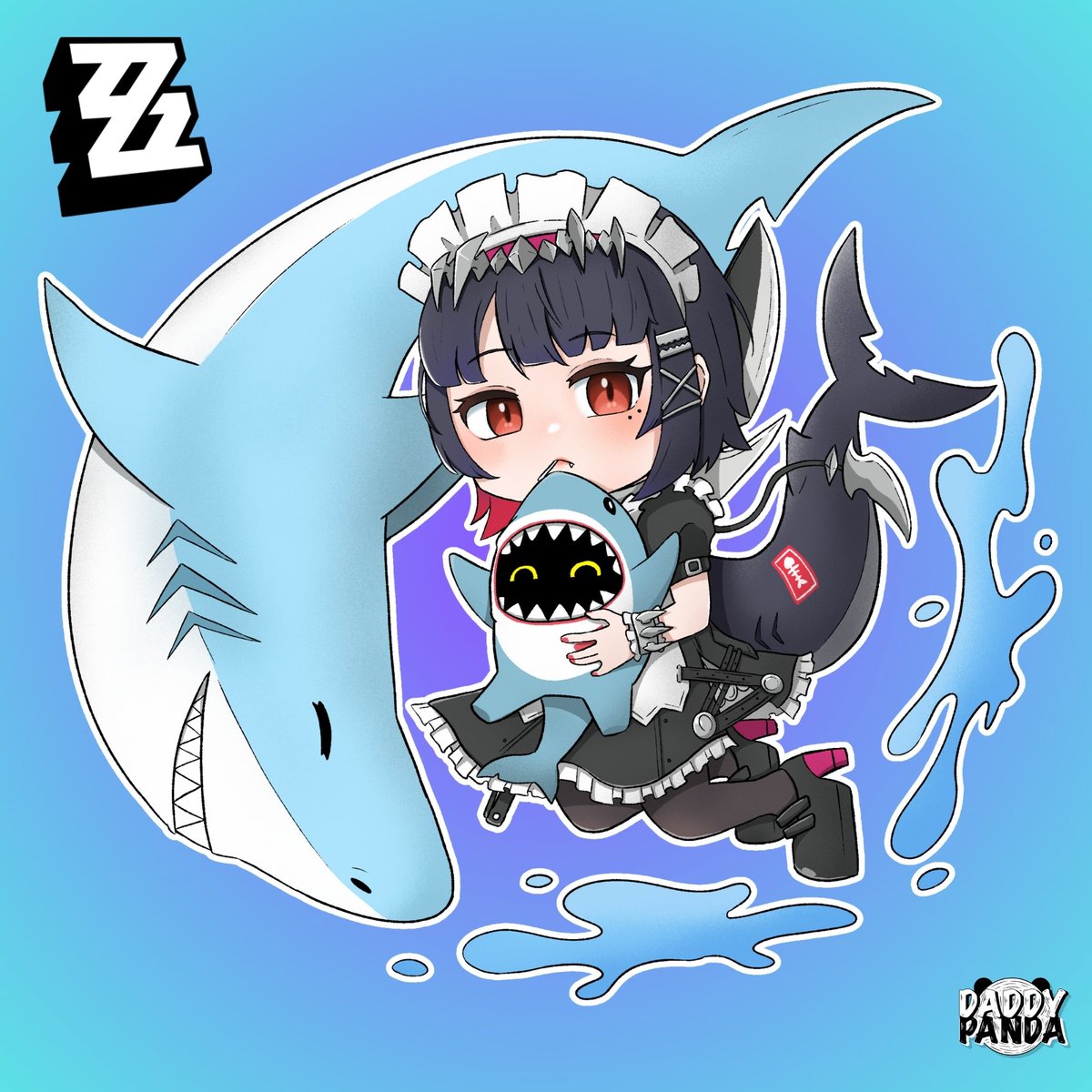 daddypandath's tweet photo. Bite!! 🦈
.
#zzz
#ZenlessZoneZero 
#EllenJoe 
#Ellen 
#fanart https://t.co/AwwQmgs69a