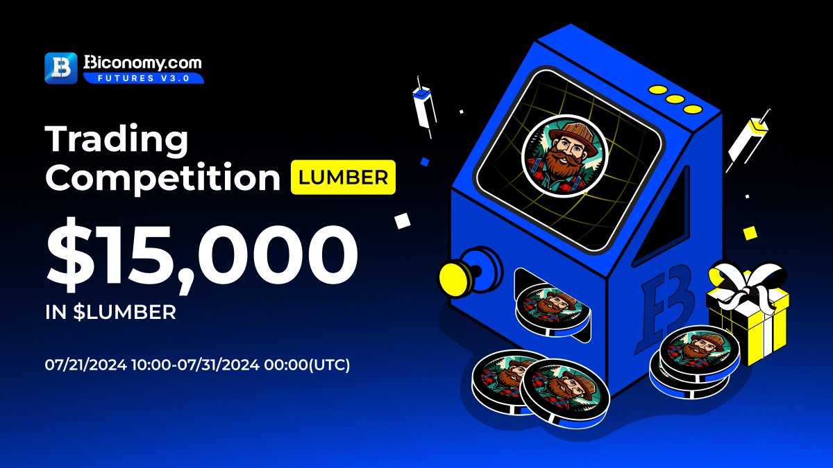BiconomyCom's tweet photo. 🚀LUMBER Trading Competition, Share $15,000 in $LUMBER!🚀

To give back to our global community, we are excited to announce the @LumberJack_Game Trading Competition with a total prize pool of up to $15,000 in LUMBER!🚀

📅Activity time: 07/21/2024 10:00-07/31/2024 00:00(UTC)

💎Trade to share $15,000 in $LUMBER!🔥

1st Place $5,000 in $LUMBER
2nd Place $4,000 in $LUMBER
3rd Place $2,000 in $LUMBER
4th-30th Place Share $1,500 in $LUMBER proportionally
Participation Place Share $2,500 in $LUMBER proportionally

Full details👉 https://t.co/kKYTtCBiGp

#Biconomy #BIT #BiconomyExchange #crypto #blockchain #cryptocurrency #altcoin #cryptomarket #web3 #trading #bitcoin #altcoins #airdrops #giveaway #giveaways #cryptocommunity #Trade #TradingCompetition #Traders #trader #memecoin #LUMBER