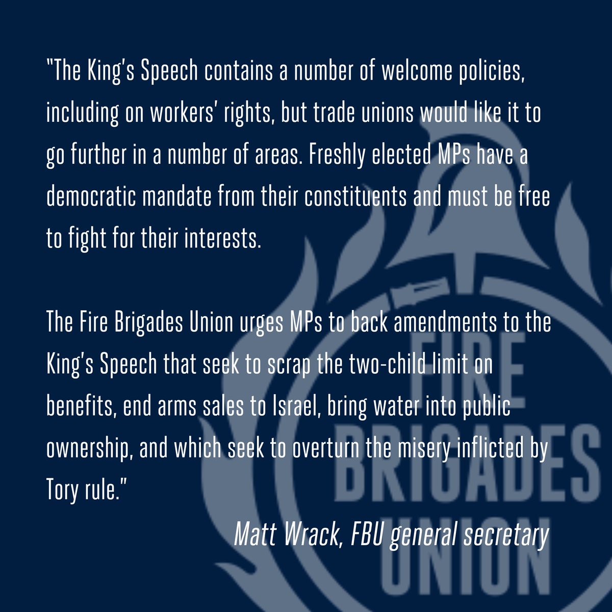 Fire Brigades Union tweet media