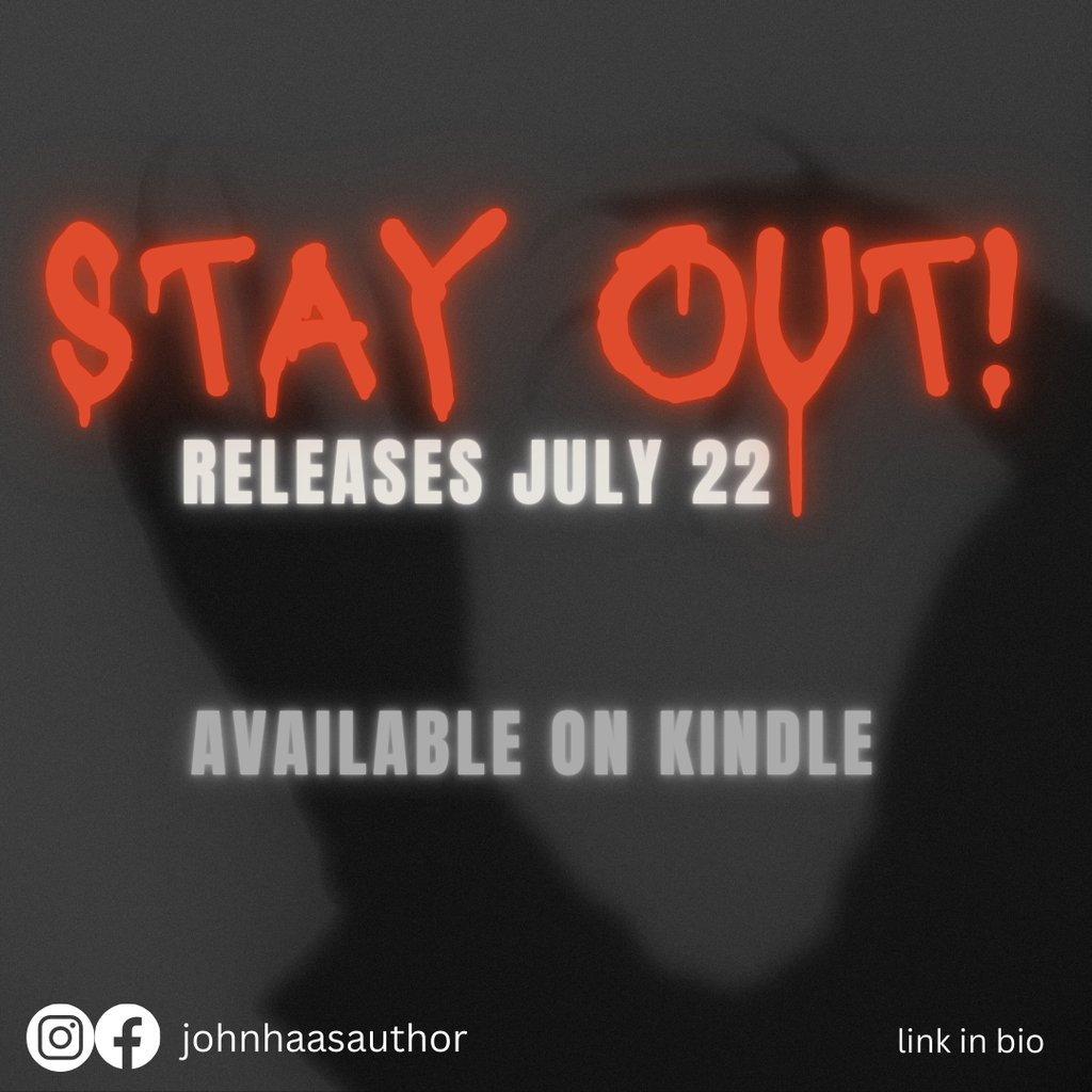 Exciting news!!
I have a release date for my upcoming novel Stay Out!