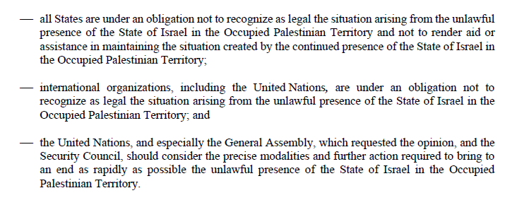 Here's the summary version of the Palestine Advisory Opinion from the <a href="/CIJ_ICJ/">CIJ_ICJ</a>