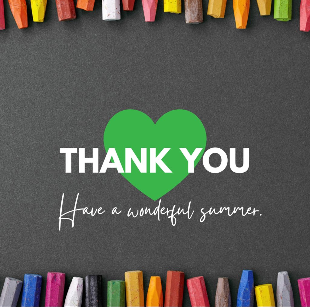 northfieldinf's tweet photo. Team Northfield wish you all a fabulous summer ☀️ Thank you all for your support throughout the year. We wish all our Year 2 children all the very best at the juniors. Have fun everyone 💚 https://t.co/Tp1xOYzxuN
