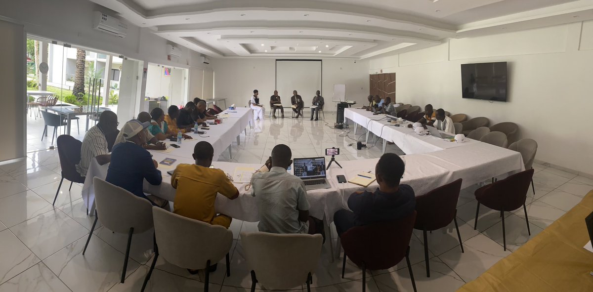 Motasl7's tweet photo. Today,at the LIA hotel in Lungi, the MTA WB funded IRUMP concluded a two-day retreat to provide highlights on the implementation of the project with the MPs Committee on Transport &amp; Aviation. Key among issues  discussed were achievements and challenges on the Wakafine operations. https://t.co/GHQGpkE7LS