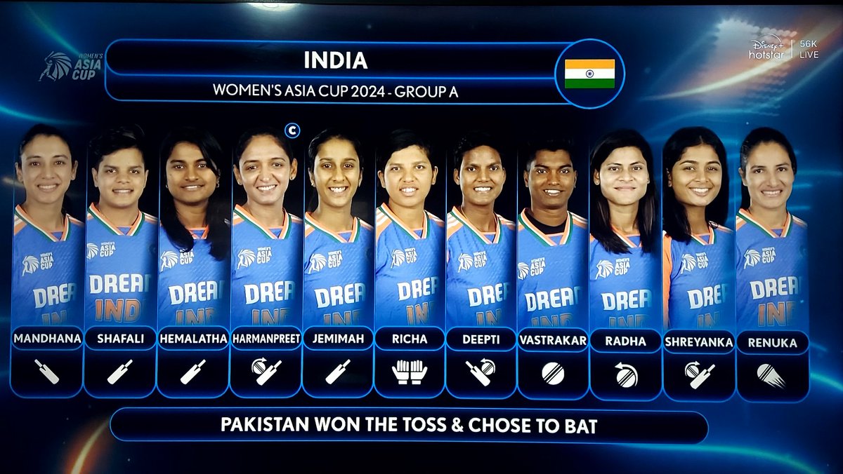 SheetalShinde81's tweet photo. Indian Women's Cricket Team .....Its time to encourage them.
T20 Asia Cup..... India Vs Pak today on Disney hotstar 
@BCCI
@JayShah 
#WomensAsiaCup 
#cricketlovers 
@DisneyPlus https://t.co/2AyrQiM5KT