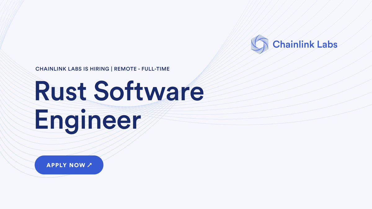 Chainlink Labs is seeking a Rust Software Engineer who will contribute to  developing and building highly scalable, secure, and reliable software that  will change the way smart contracts function. Apply now if