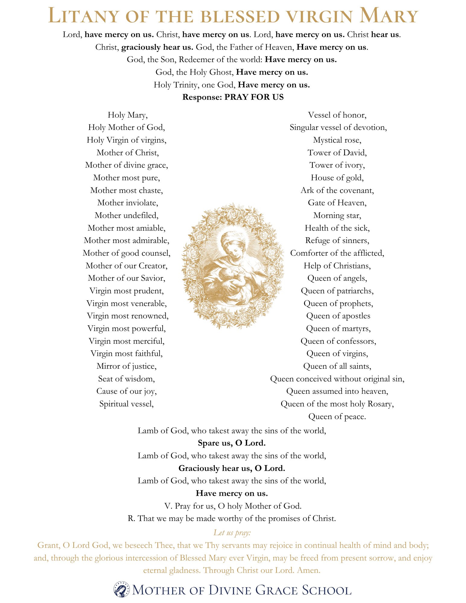 mother-of-divine-grace-school-on-x-our-school-feast-day-is-just-a-few-days-away-join-us-in-praying-the-litany-of-the-blessed-virgin-mary-to-celebrate-the for Free Printable Relief Society Declaration Mother of Divine Grace School on X: