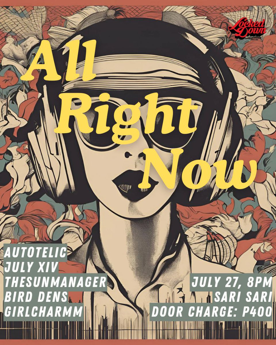 two shows next week - hope to see ya!

25 Thu - apotheka, makati 🎪✨
27 Sat - sarisari, makati 🎧🧡