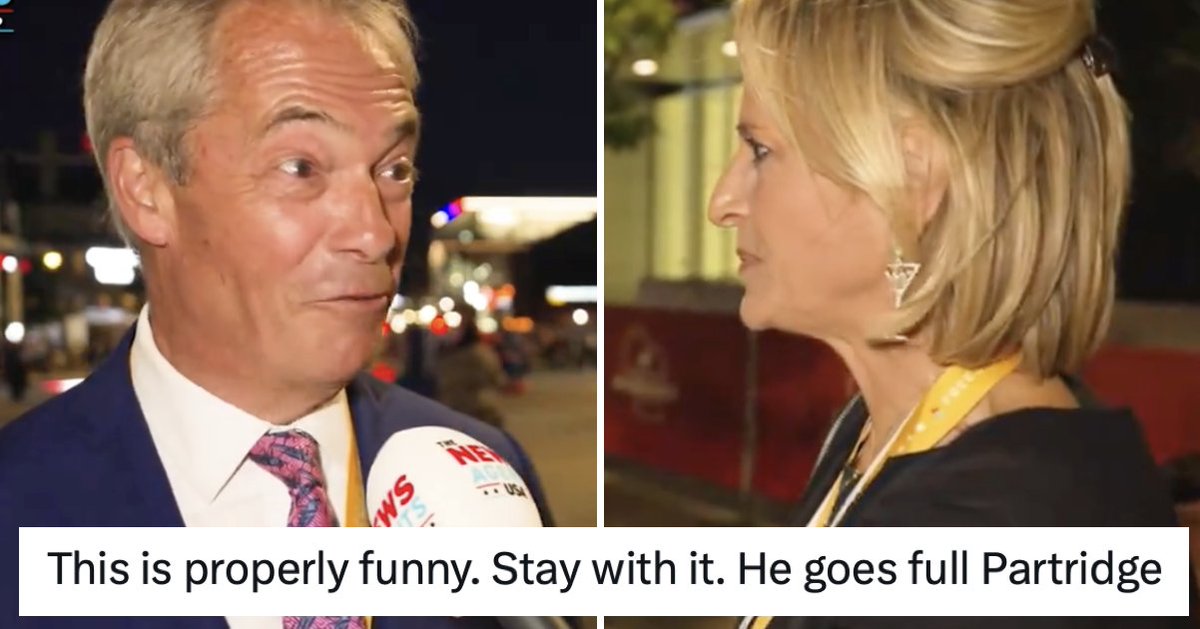 ThePoke's tweet photo. Emily Maitlis wondered why new Clacton MP Nigel Farage was in the US and it's the best 2 minutes you'll spend today
https://t.co/BKMq2C2G72 https://t.co/oeOvSMmfuQ