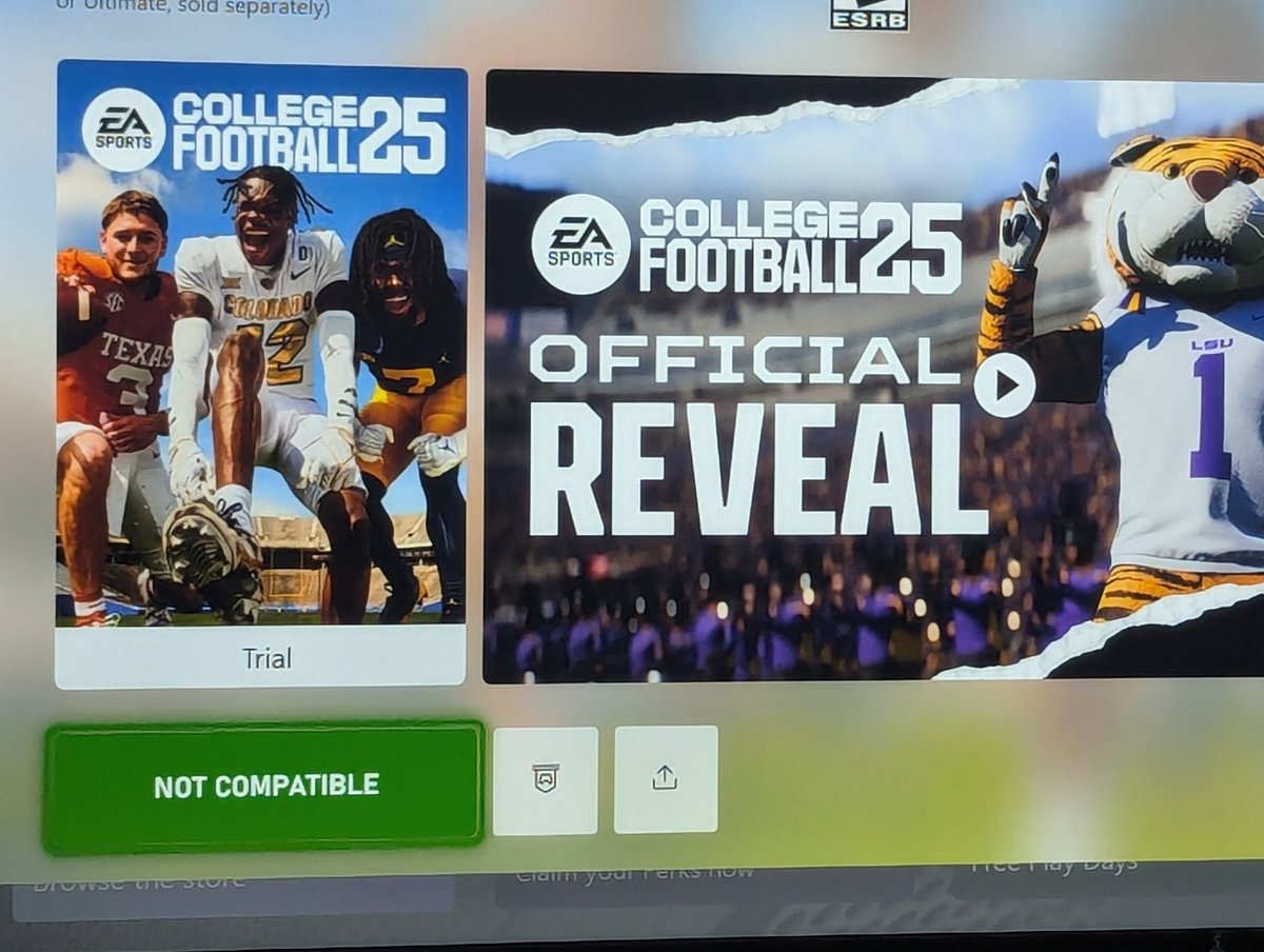 aloofbobcat's tweet photo. @XboxSupport @EACOLLEGEFOOT why is this not compatible? https://t.co/fNNdgr4c1P