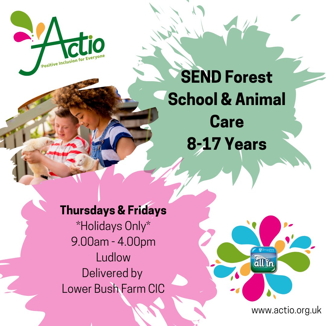 Join us for outdoor fun with these amazing activities. 
You must have an All In Membership to attend.
#AllinShortBreaks
#SEND
#Shropshire