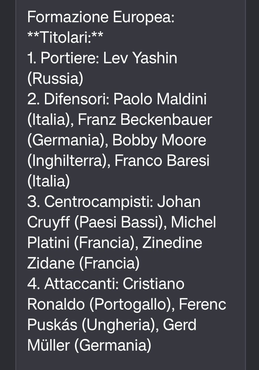 Ledbowski's tweet photo. @90sfootball My AI friend: 

South America VS Euro
Best XI All Time.

#PilloLed ❤️⚽ https://t.co/UNNaWarkML