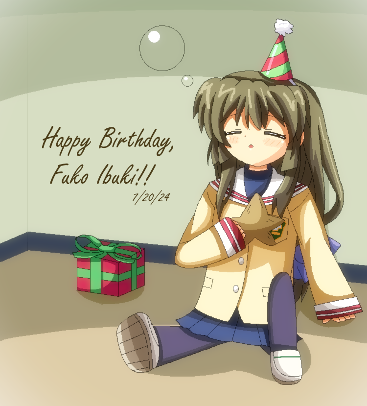 CLANNAD 伊吹風子　バースデイ shhh.. fuko's taking a birthday nap. let's leave our presents for