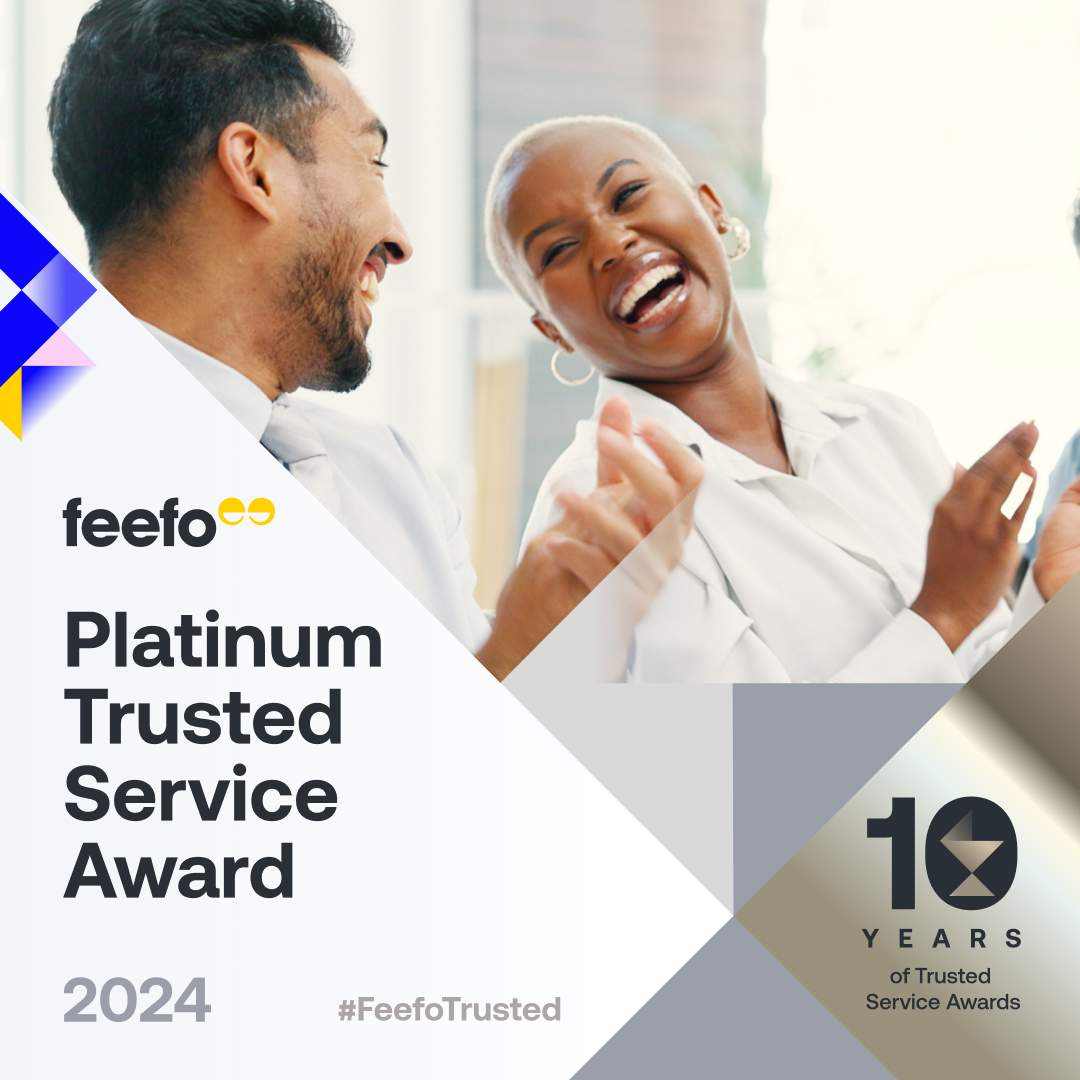 Delighted to announce we have once again won the
<a href="/Feefo_Official/">Feefo</a> Trusted Platinum Service Award in 2024 for excellence in customer service. Yep... that's five years on the bounce 🏆🏆🏆🏆🏆
