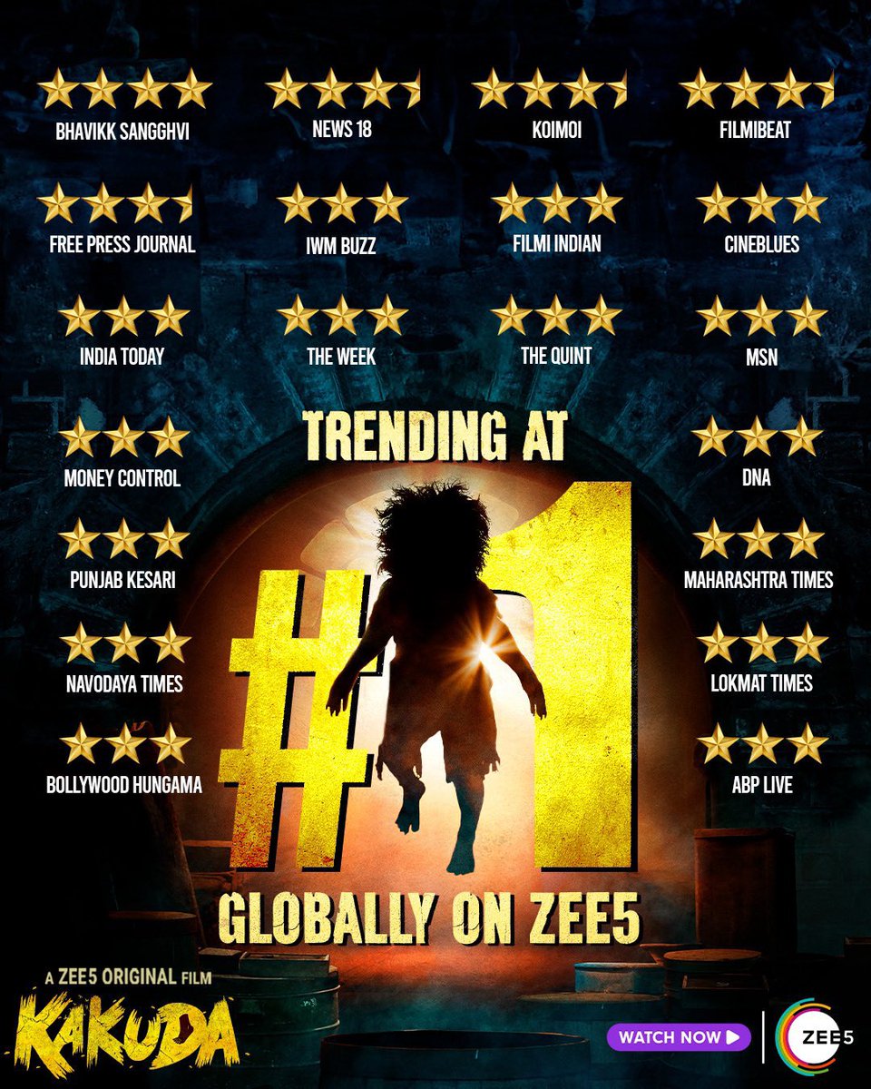Riteishd's tweet image. Trending #1 Globally On @ZEE5India 
Thank you for all the love !!!! 

#Kakuda streaming now, only on #ZEE5
#SonakshiSinha  #SaqibSaleem @aasifkhan_1 @AdityaSarpotdar @RonnieScrewvala @RSVPMovies @iavinashdwivedi @gharkaachirag