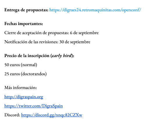 DiGRA España tweet media