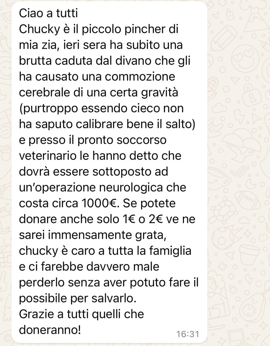 per favore,fate girare…è importante 
questo è link per chi volesse donare.. 

gofundme.com/intervento-neu…
