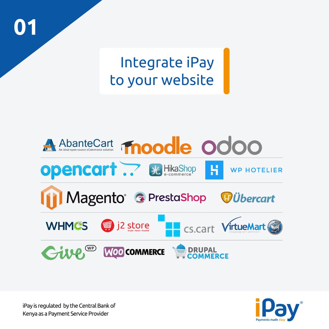 ipay_kenya's tweet photo. Reflect on how a versatile payment gateway can transform your business by offering the payment options your customers prefer.

Start offering your customers the payment options they prefer.

Link: https://t.co/KF8iE16kVN

#PaymentsmadeEasy #meiPay #iPay https://t.co/yEESS63kJZ
