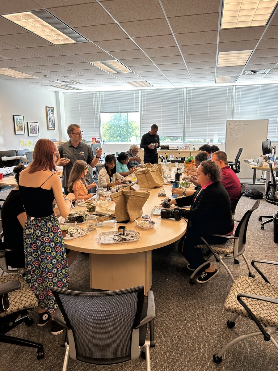 storymodelers's tweet photo. Planting a little joy in a tiny #terrarium to wish our summer #nsffunded @oducsreu students the best as they leave Storymodelers to return to their home universities. Scientists + 🪴 = 🥰 #plantsmakepeoplehappy #plantlife #reu https://t.co/o8HllmLKYV