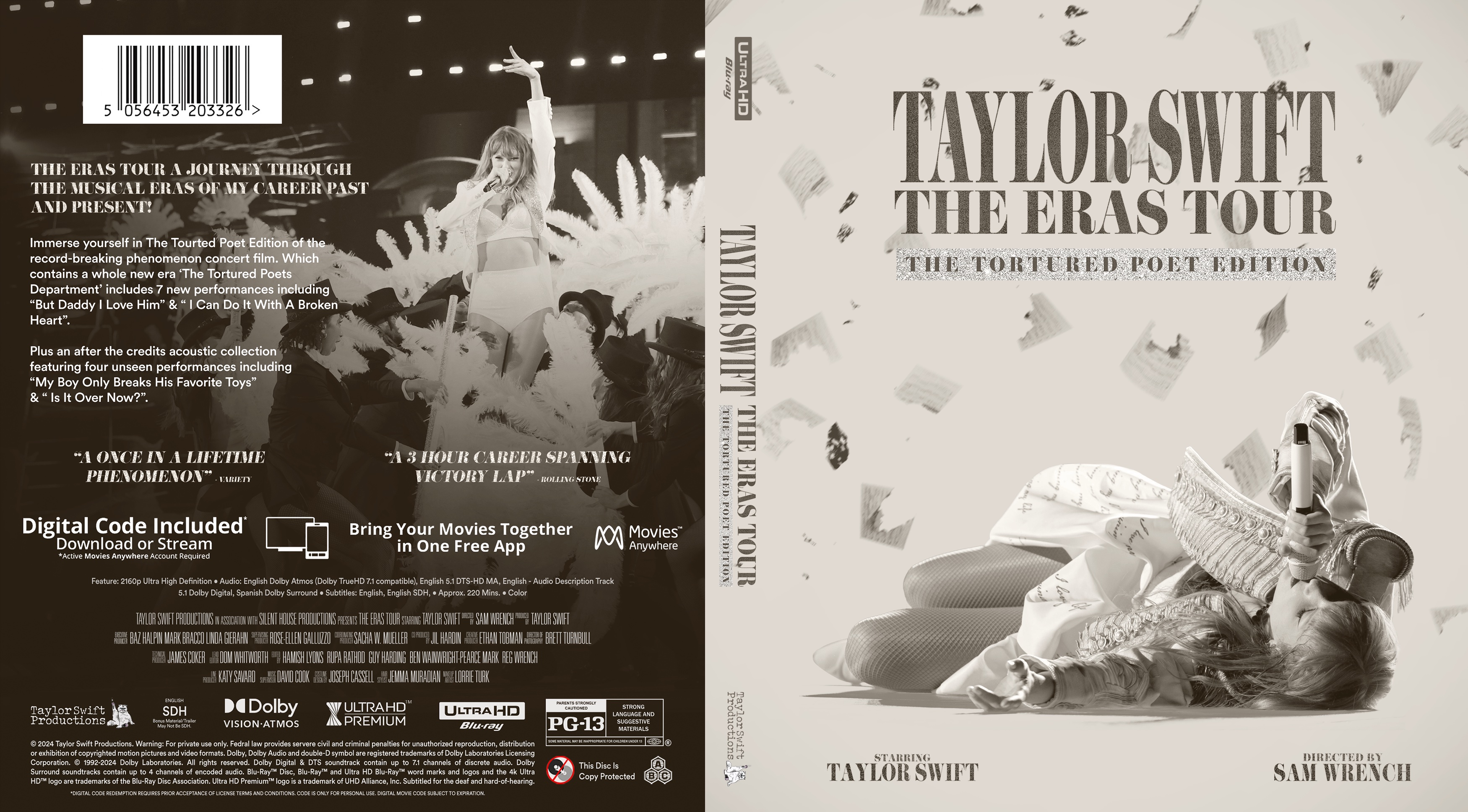 洋楽 Taylor Swift ERAS TOUR FILM Blu-ray Taylor Swift The Eras Tour - Taylor's Version (2024) 4K