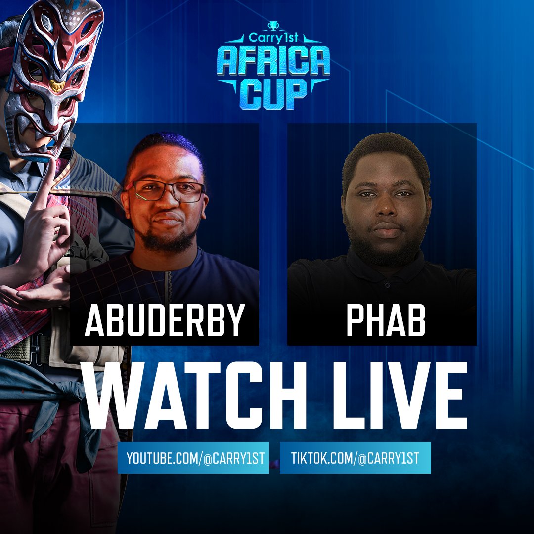 carry1st's tweet image. 📢GOING LIVE🇬🇭

Gear up for an epic Carry1st Africa Cup stream this Sunday ‼️

🎙️@EugeneAbuderby &amp;amp; @Phabstreams
📅21 July
⏲️6pm SAST | 4pm GMT | 5pm WAT
📍Ghana
📺 Youtube.com/@carry1st | Tiktok.com/@carry1st

#carry1stafricacup #carry1st
