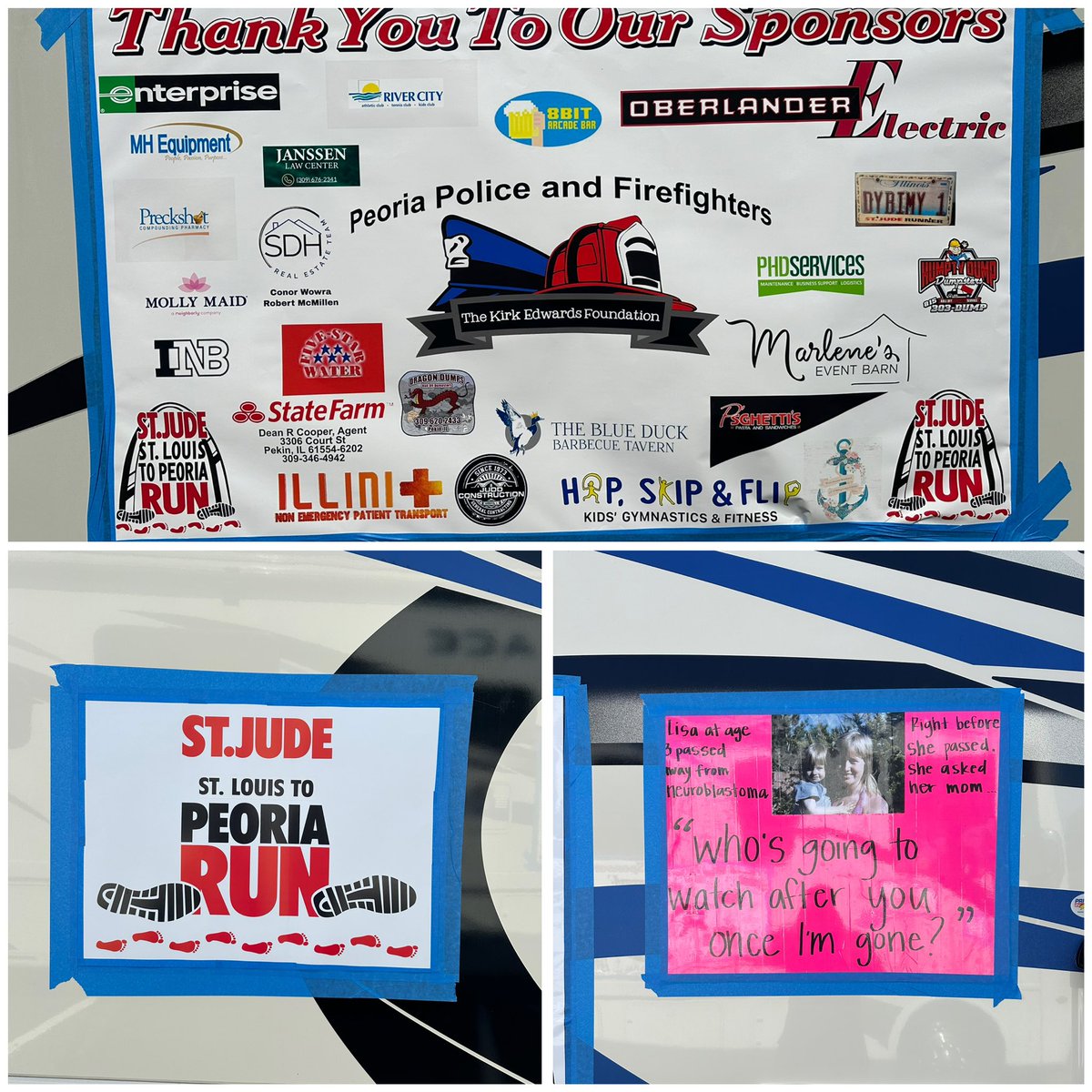 CoachB4BU's tweet photo. . Running from STL to PIA because GRATITUDE IS AN ACTION! Raising money so no child has to speak these words to a parent because of cancer. Donate to the cause: https://t.co/C247pWmxN4. Thanks to our sponsors every dollar you give will
Go directly to the kids of St. Jude. https://t.co/gAYJCw8Ks2