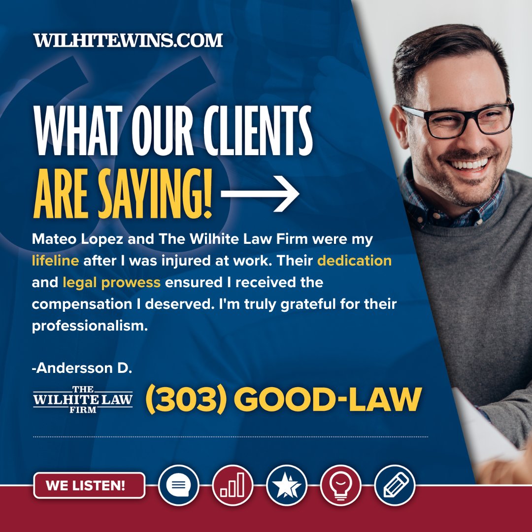 Thank you, Andersson. We are happy Mateo was able to help get you the compensation you deserve. 🙌

#YouWantWilhite | #WeAreTheWLF | #WilhiteWins
