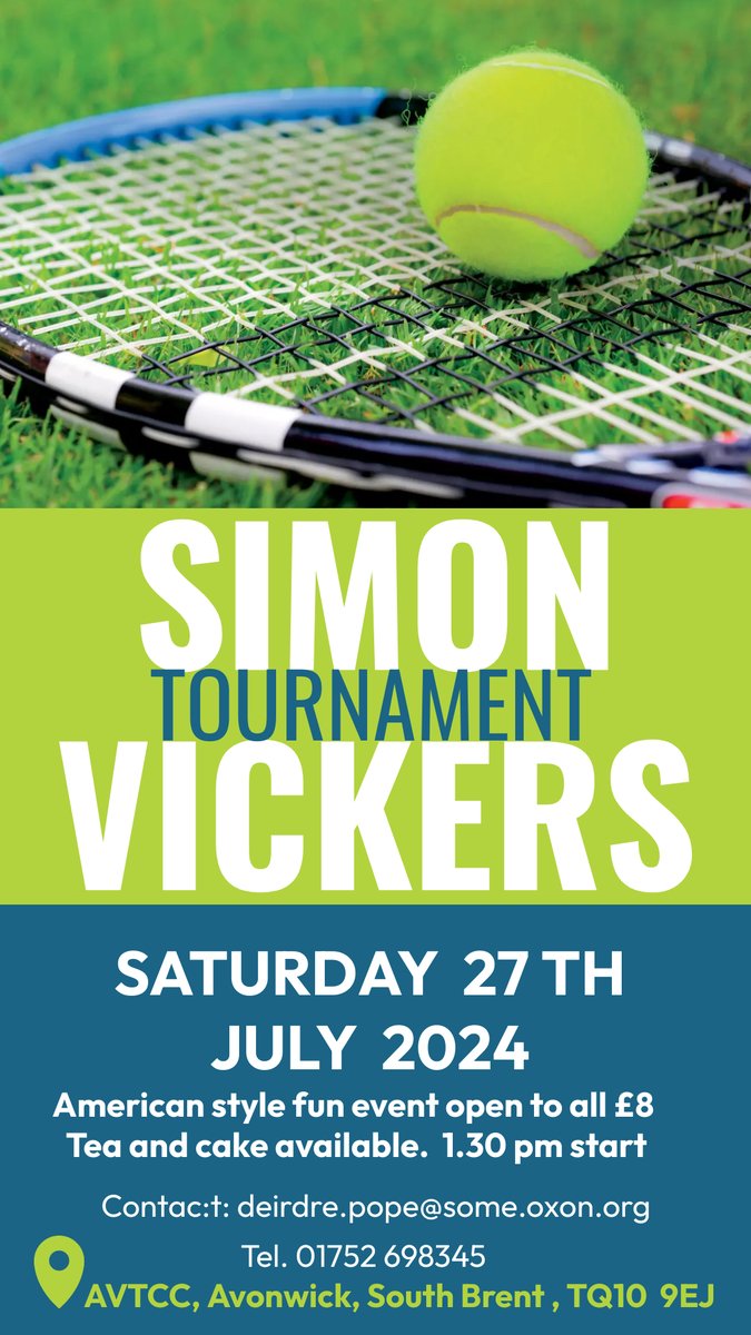 Want the opportunity to play on grass.  Why not give the below fun tournament a go.  All entries welcome!  Contact deirdre.pope@some.oxon.org to enter.
Click on the poster below to see full details