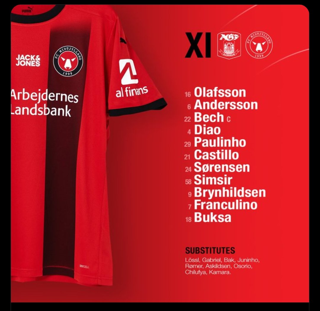 Adam Buksa zacznie mecz w pierwszym składzie!

#fcm #midtjylland #sldk