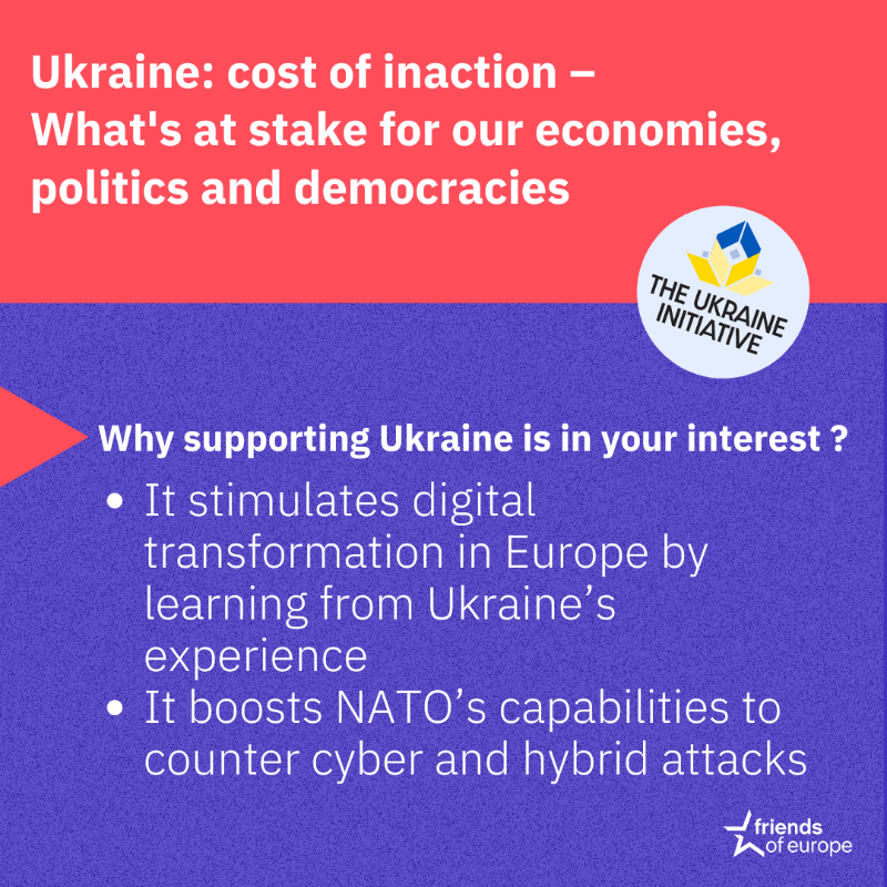 FriendsofEurope's tweet photo. 🇺🇦 Our recent "Ukraine: cost of inaction" study explores why insufficient support to #Ukraine could further undermine regional security and enable further #Russian aggression.

👇 Learn more below.

🔗 Read the full study here: https://t.co/VFfPVPa8AV

#DoNotNormaliseTheWar