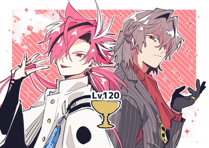  ●イラストギャラリー 投稿高杉社長がついにレベル120になりました!推し2人が最強で嬉しいです!バレンタインの高杉、イドでのサリエリさんの活躍が本当に最高でした!#TMACE16 