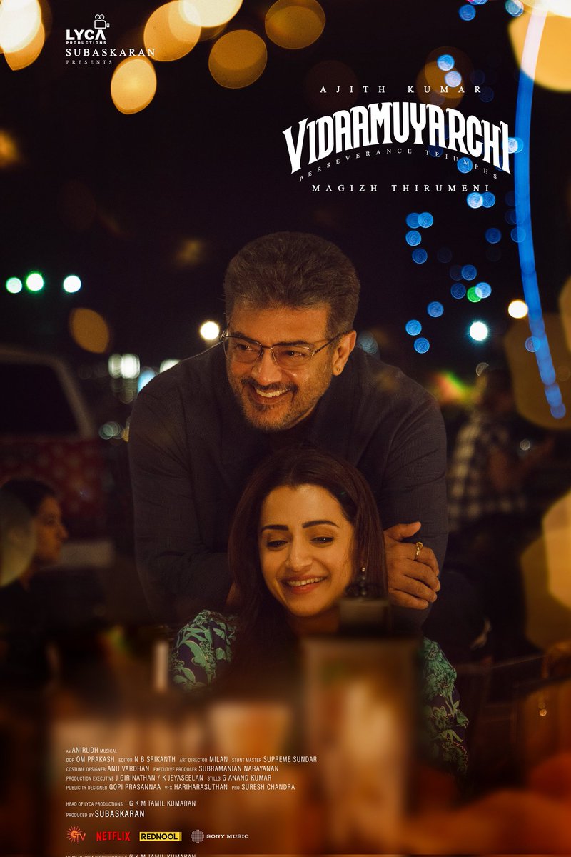 MohanMohz's tweet photo. #VidaaMuyarchi #ThirdLook #Thala #AjithKumar #Trisha 😍😍😍 https://t.co/1oDTqc4AcU