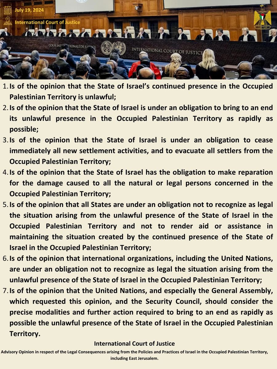 Read below the ICJ conclusions: