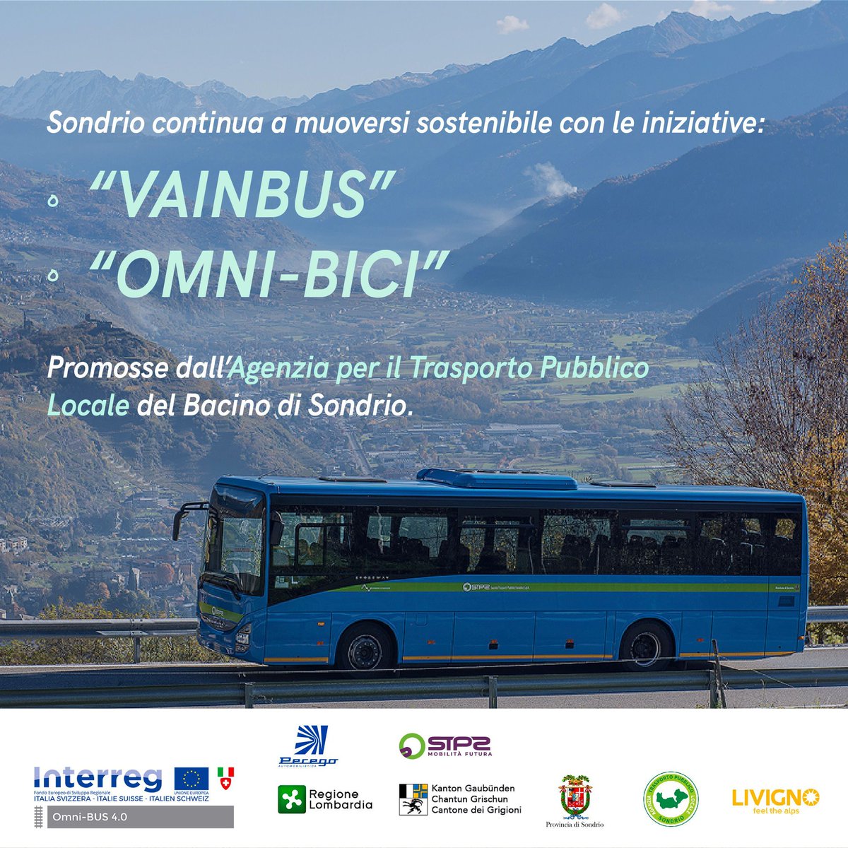 wecityit's tweet photo. Muoversi sostenibile a Sondrio si può! 🌱 Grazie ai progetti OMNI-BICI e
VAINBUS promossi dall'Agenzia per il Trasporto Pubblico Locale del
Bacino di #Sondrio, i cittadini possono recarsi a scuola/a lavoro in bici/in
bus, guadagnando. 🌍💚 
ℹ️ https://t.co/3VFwMWSSlB https://t.co/ut4BmDM5oB