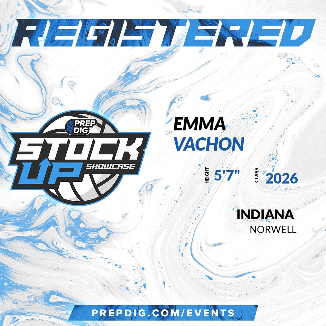 PrepDigIN's tweet photo. Welcome Class of 2026 Emma Vachon (@Emmavachon_2026) of Norwell to the @PrepDigIN Showcase on August 3rd @ The Academy Volleyball Club.
π₯π #PDStockUp ππ₯
Register NOW! π https://t.co/Y0Ni8bYlXH https://t.co/xh8Ttd4DlJ