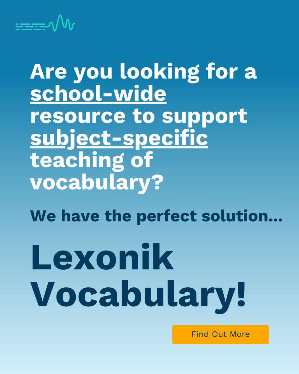 Are you looking for a school-wide resource to support subject-specific teaching of vocabulary? 🤔

Lexonik Vocabulary is the perfect solution! 🙌

Find out more over on our website. ➡️ lexonik.com/lexonik-vocabu…

#lexonik #literacy #vocabulary #reading #teachers #educators