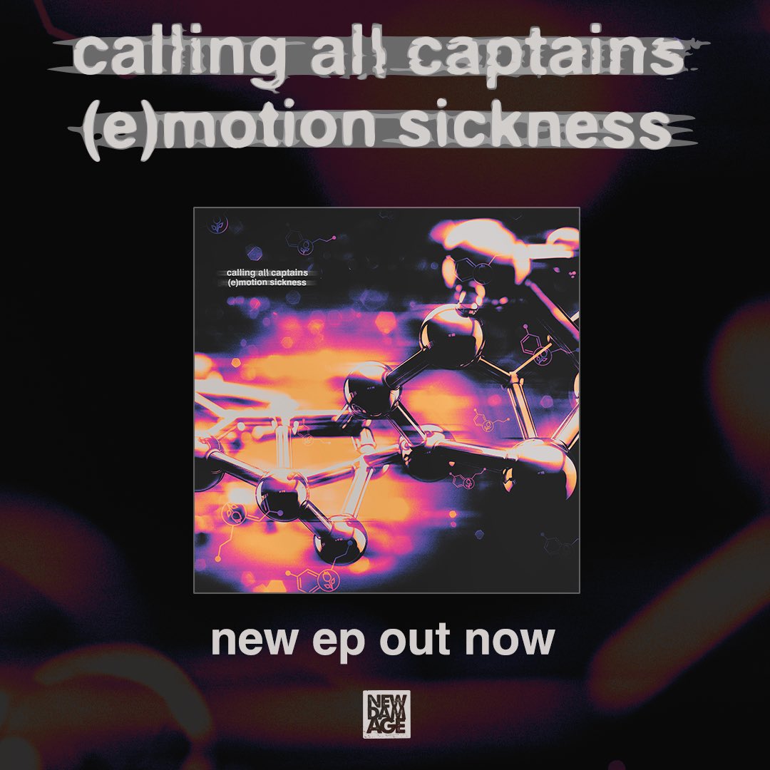 CallingAllCptns's tweet photo. We are proud to announce that our new EP “(e)motion sickness” is streaming everywhere now thru @newdamage records! 

We also released a video for “skin n bones” directed by @alanb_dood ! 

Stream ⬇️
https://t.co/mTbBy4Z6XH

Video ⬇️
https://t.co/vUVmUIisuV https://t.co/Ef69TyCxeK