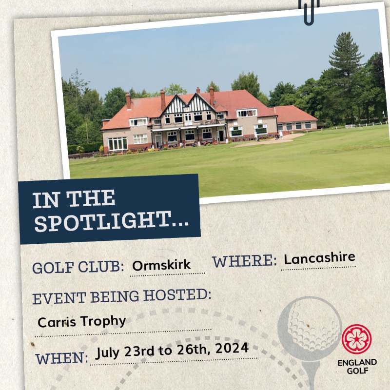 EnglandGolf's tweet photo. 🔍 𝗜𝗡 𝗧𝗛𝗘 𝗦𝗣𝗢𝗧𝗟𝗜𝗚𝗛𝗧

@ormskirkgc's first hosting of the Carris Trophy fittingly coincides with the club's 125th birthday 🎂

@JezzEllwoodGolf reviews the course in more details ahead of one of amateur golf's most coveted events...👇

#RespectInGolf #TogetherInGolf