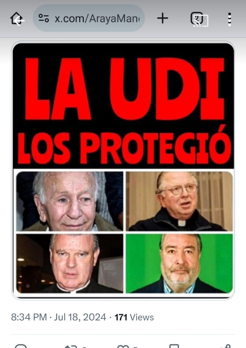 jersonmaico's tweet photo. Para la justicia en Chile es más grave los portonazos , robar un supermercado , Que un #Pedófilo #abuse de sus #nietos .Eduardo Macaya hoy Viernes y en silencio a punto de #quedar en libertad #CHILECORRUPTO https://t.co/1NCPB33tzP