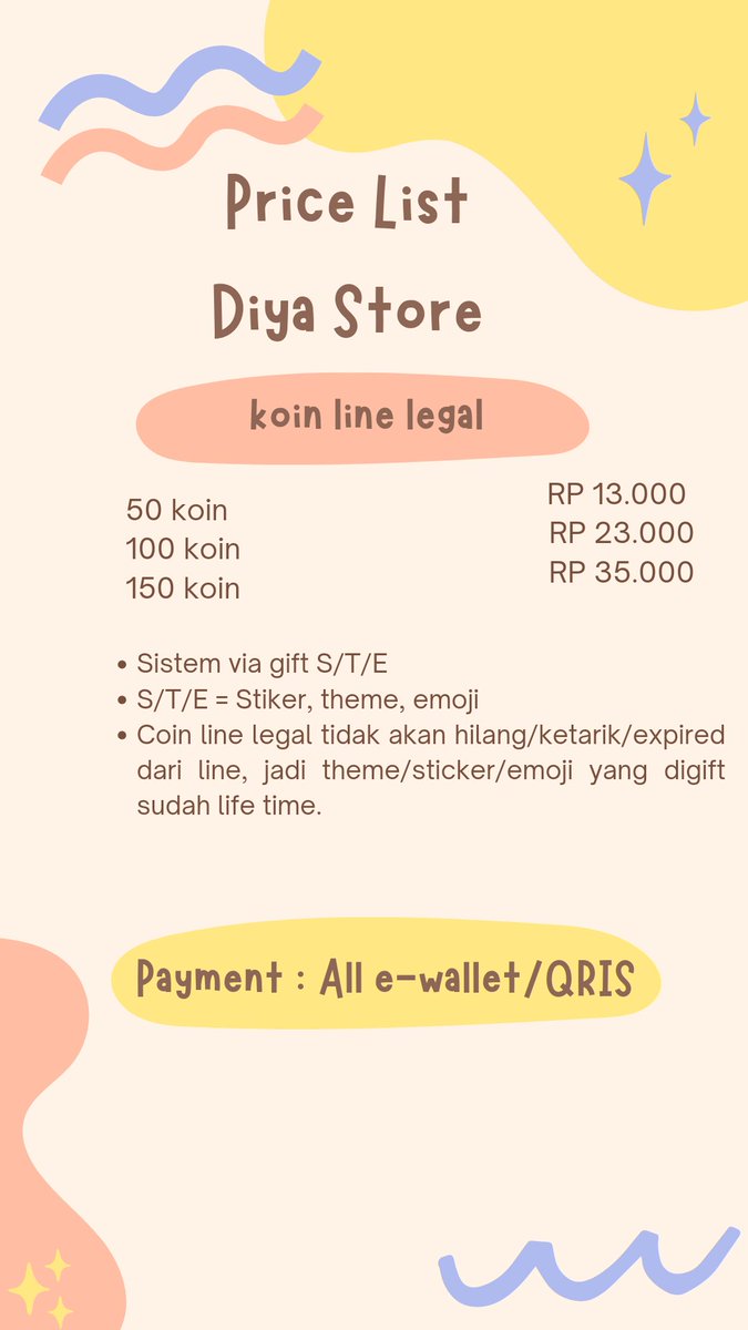 haii aku juga jual koin line ya, buat yang mau order bisa dm aja 🤗