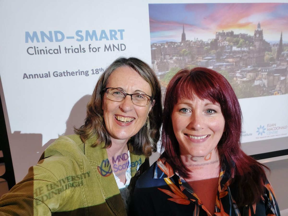 MNDScotland's tweet photo. MND Scotlandโs CEO, Rachel Maitland and Director of Research, Dr Jane Haley MBE attended the annual gathering of the @mndsmart trial in Edinburgh yesterday. #MNDSMART #MakeTimeCount (1/5) https://t.co/Qo7cQpQUw1