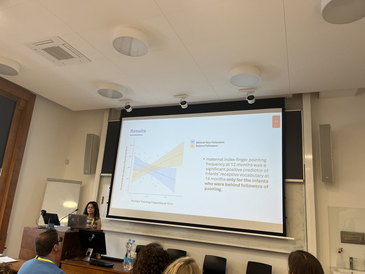 suraertas's tweet photo. An amazing conference experience! I presented our study titled "Role of infants' point-following on the relation between mothers’ pointing and infants' receptive vocabulary".  #iascl2024 https://t.co/jZJQWTbTbk